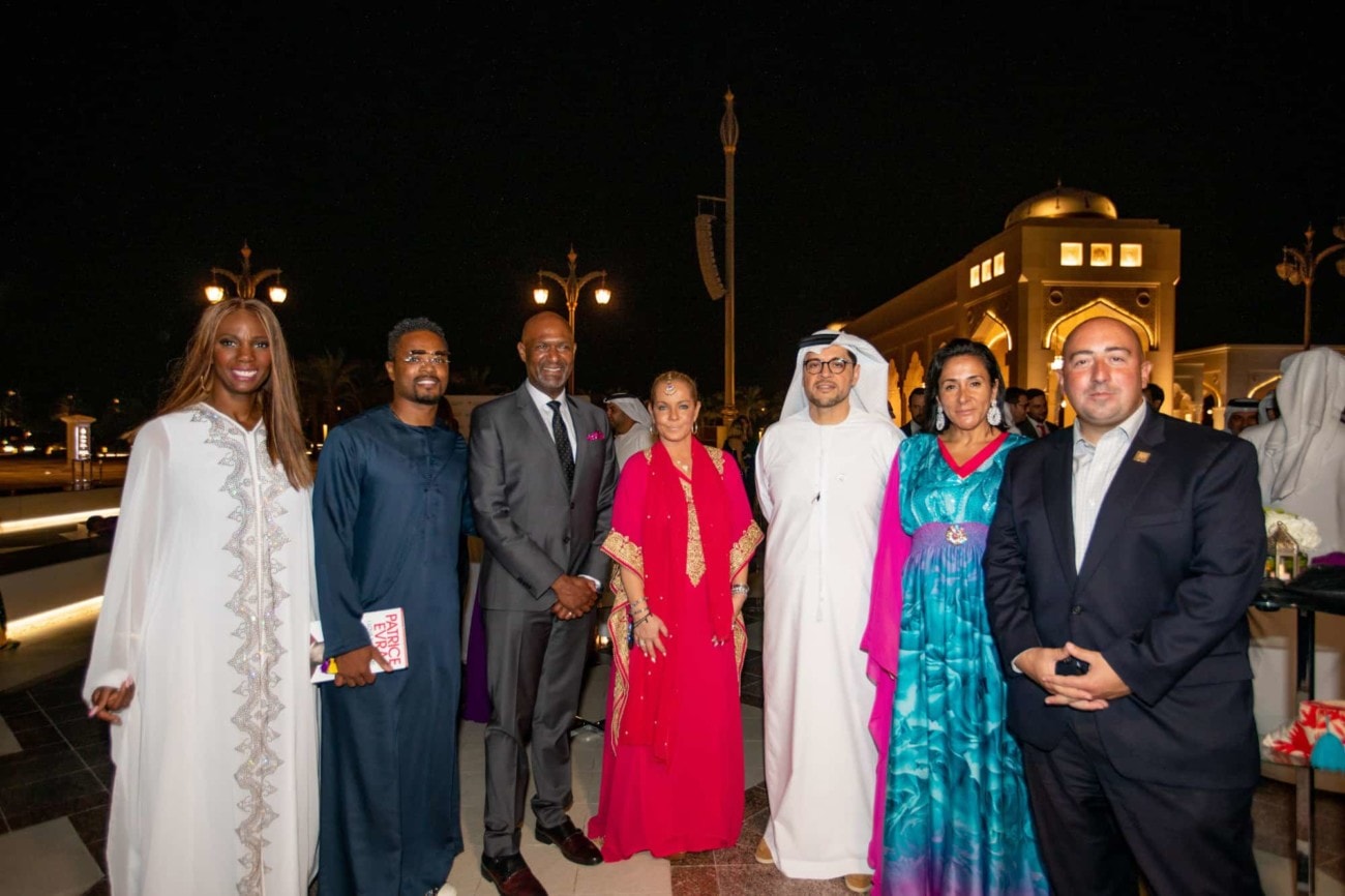 Sarah Omolewu (Founder of Access Abu Dhabi), Patrice Evra, Andres Hayes, Nicole Quiroga, His Excellency Mohammed Al Shorafa, Angela Franco, John Falcicchio