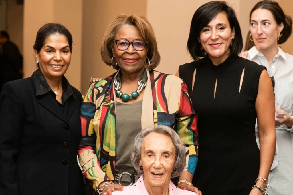 Vida Ali; DC Chamber Board Chair Dr. Rudd; President and CEO Angela Franco; Ben's Chili Bowl Co-founder Virginia Ali.